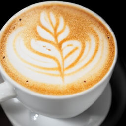 A cup of cappuccino with latte art